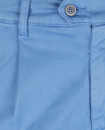 Pantalon Boston Bandplooi en Omslag | Blauw