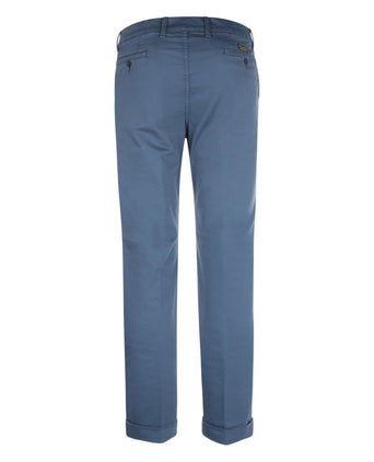 Boston Trousers Pleated and Turn-up | Blue