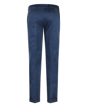 Boston Trousers Pleated and Turn-up | Blue