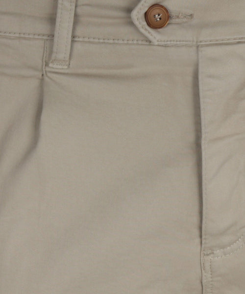 Pantalon Boston Bandplooi en Omslag | Bruin