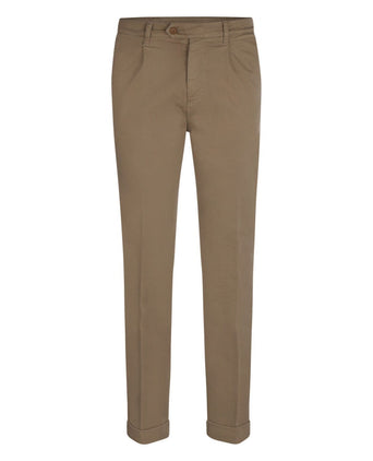 Boston Trousers Pleated and Turn-up | Brown