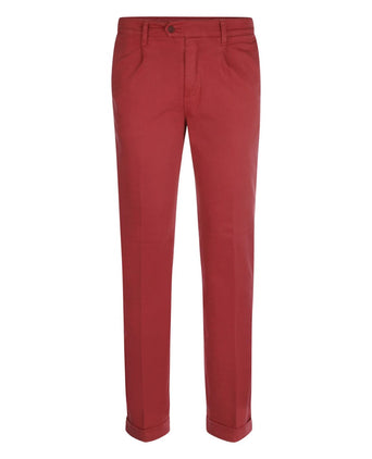 Boston Trousers Pleated and Turn-up | Red