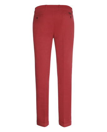 Boston Trousers Pleated and Turn-up | Red