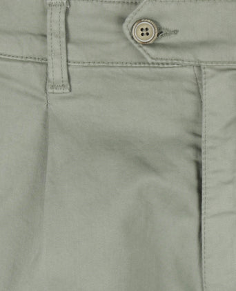 Pantalon Boston Bandplooi en Omslag | Groen