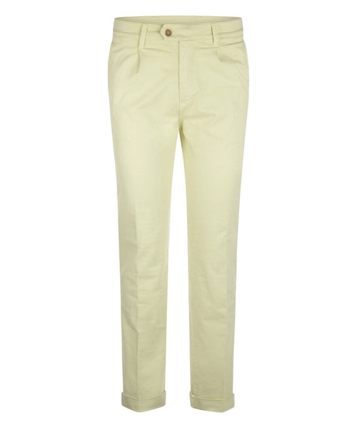 Trousers Boston Pleat and Turnover | Yellow