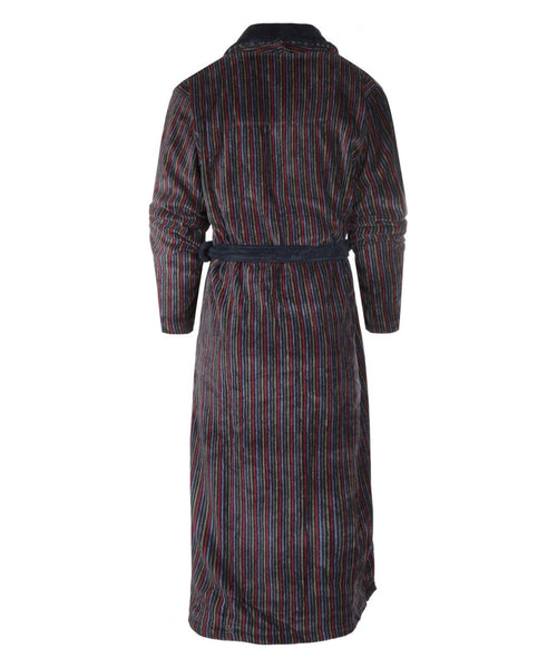 Dressing gown velour | blue