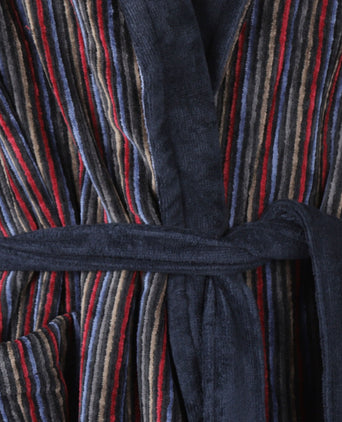 Dressing gown velour | blue