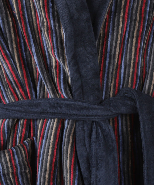 Dressing gown velour | blue