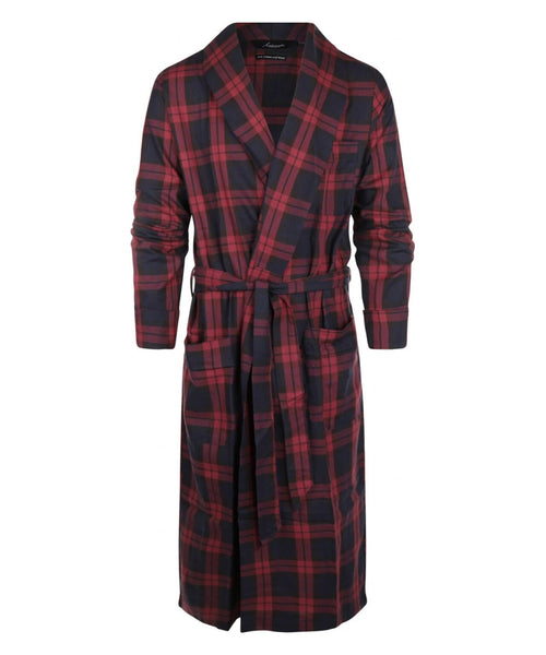 Dressing Gown Cotton and Wool | Bordeaux Red