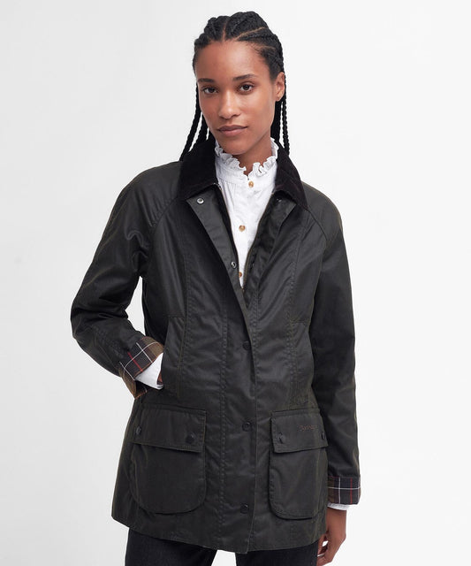 Barbour Classic Beadnell Wachsjacke für Damen | Oliv