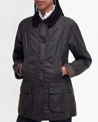 Barbour Classic Beadnell Wax Jacket Women | Olive