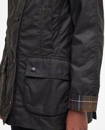 Barbour Classic Beadnell Wax Jacket Women | Olive