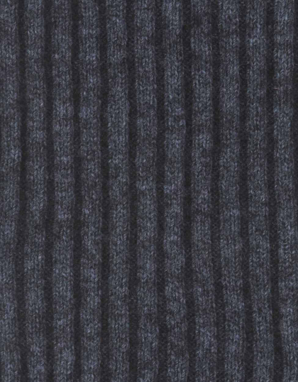 Gerippter Schal aus Merinowollmischung 165x16 | Blau