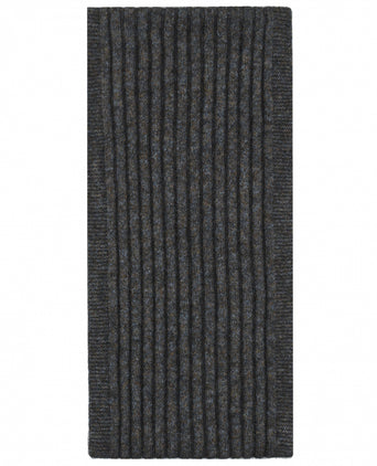 Rib Sjaal merinowol mix 165X16 | Bruin