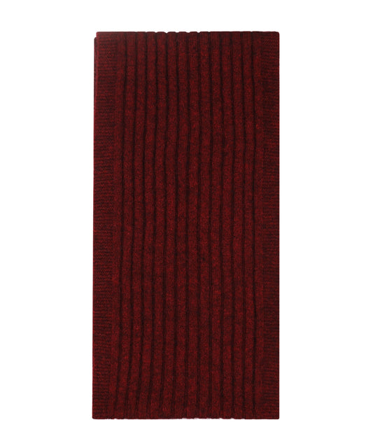 Gerippter Schal aus Merinowollmischung 165x16 | Rot