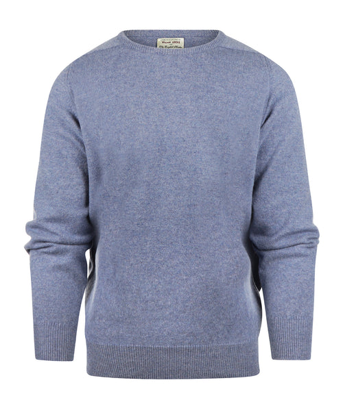 William Lockie Round Neck Lambswool *Sale* | Blue Lovat