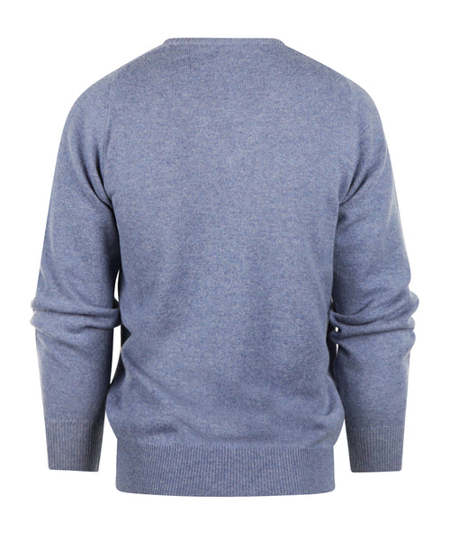 William Lockie Round Neck Lambswool *Sale* | Blue Lovat