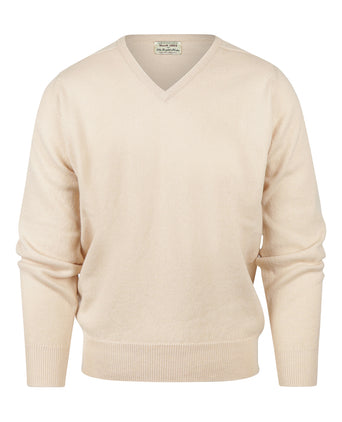 Pullover v-hals lamswol *Sale* | Beige