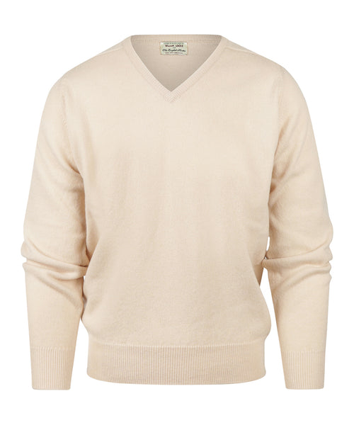 Pullover v-hals lamswol *Sale* | Beige