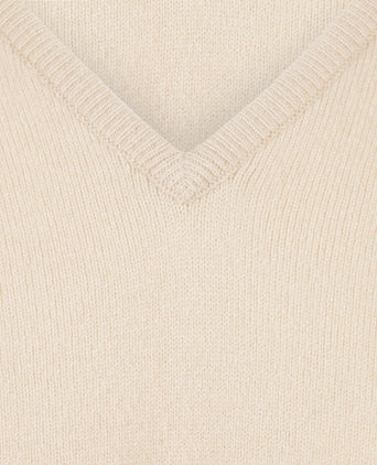 Pullover v-neck lambswool *Sale* | Beige