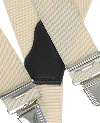 Elastische bretels met clips | Beige