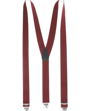Elastische bretels met clips | Bordeaux Rood