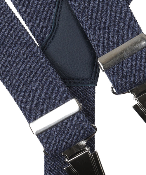 Designer suspenders with clips | Denim Blue