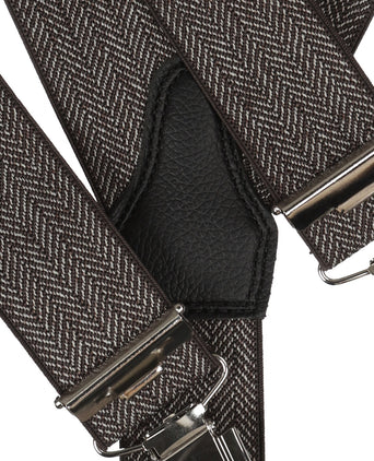 Design suspenders with clips | Brown