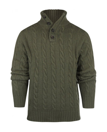 Sweater polo cashmere merino wool | Green