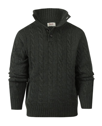 Pullover polo cashmere merino wol | Groen