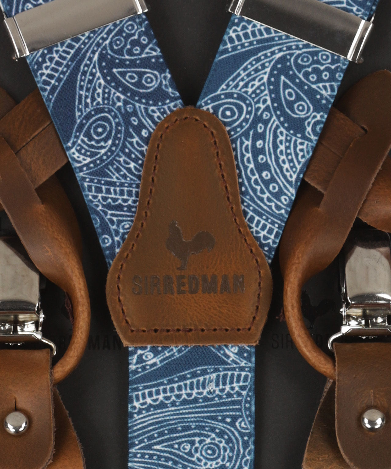 Bretel/Strik combi | Paisley sketch blauw