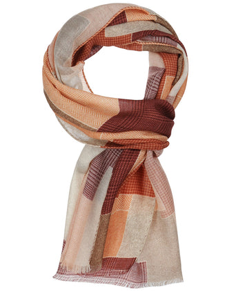 Scarf Patchwork Wool | Brown