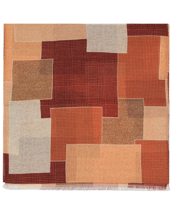 Scarf Patchwork Wool | Brown