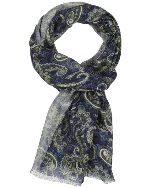 Thin wool scarf | Blue