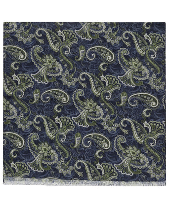 Thin wool scarf | Blue