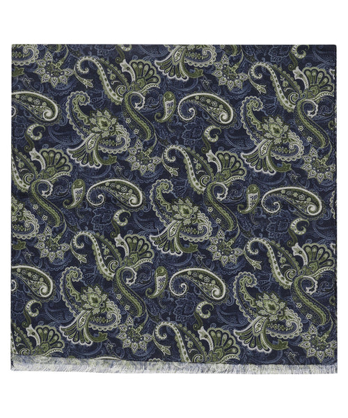 Thin wool scarf | Blue