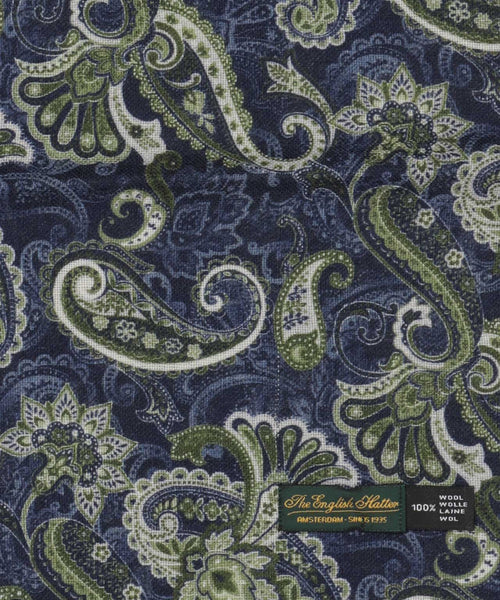 Thin wool scarf | Blue