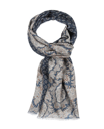 Thin wool scarf | Blue