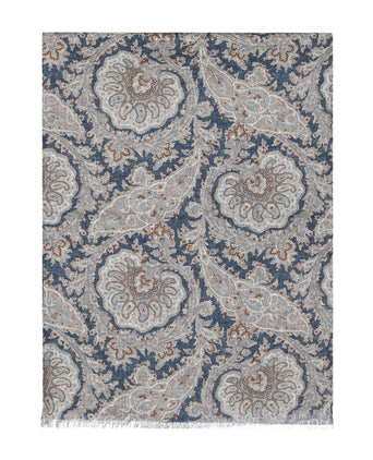 Thin wool scarf | Blue