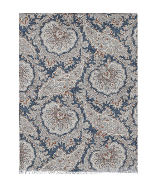 Thin wool scarf | Blue