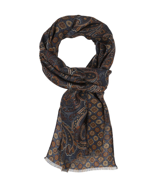 Thin wool scarf | Blue
