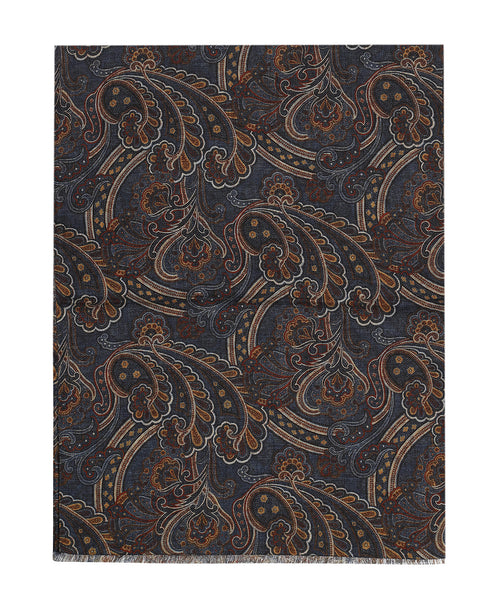 Thin wool scarf | Blue