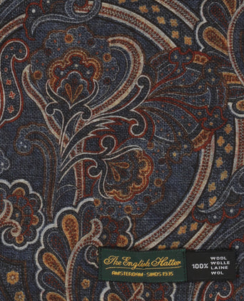 Thin wool scarf | Blue