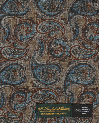 Thin wool scarf | Brown