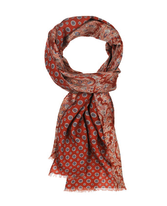 Thin wool scarf | Red