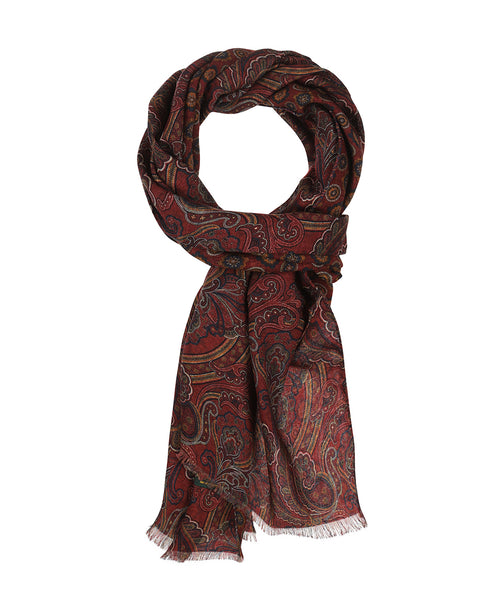 Thin wool scarf | Red