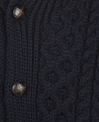 Knot Cable Cardigan from Ireland | Navy Blue