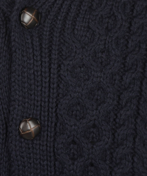 Knot Cable Cardigan from Ireland | Navy Blue