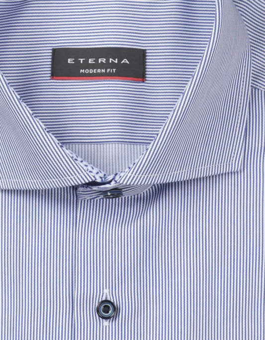 Kariertes Button-Down-Hemd | Blau