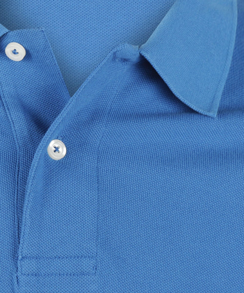Polo piqué korte mouw | Blauw
